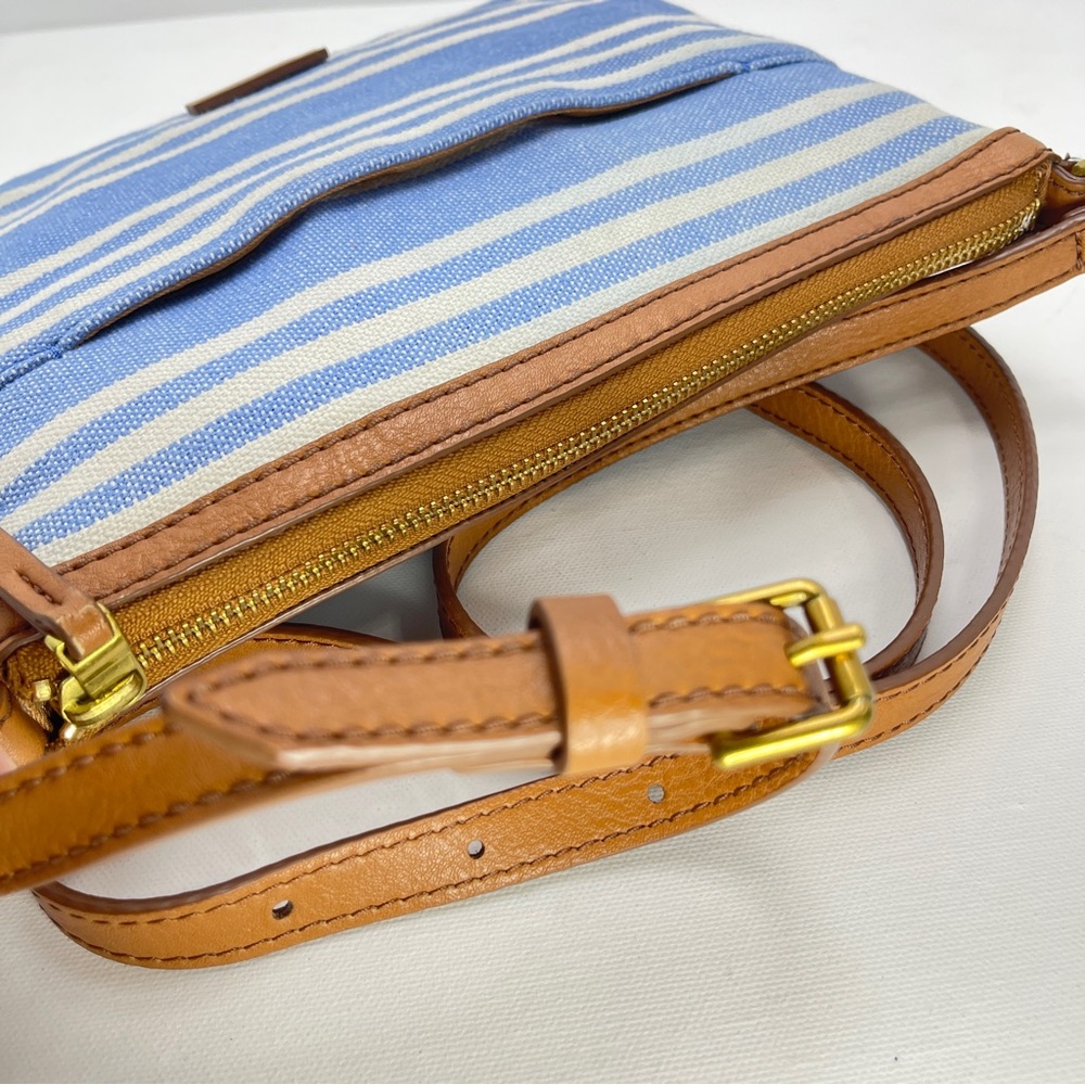 Vintage Fossil Striped Canvas Crossbody - Picture 8 of 11